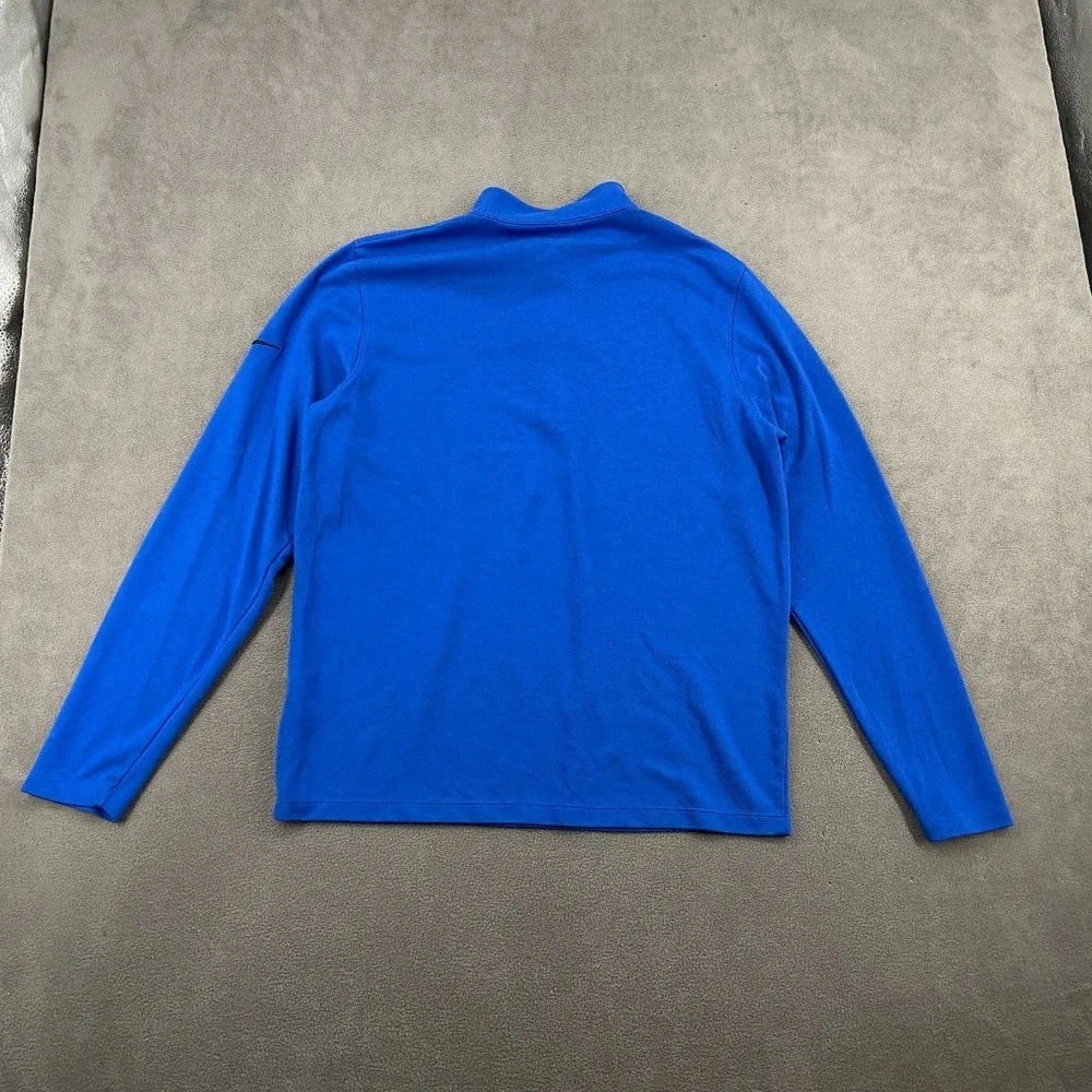 Nike Victory 1/2-Zip Golf‎ Pullover Mens Large Blue Dri Fit Standard Fit Stretch